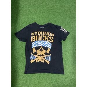 Pro Wrestling Mems T shirt Sz Large Young Bucks black used